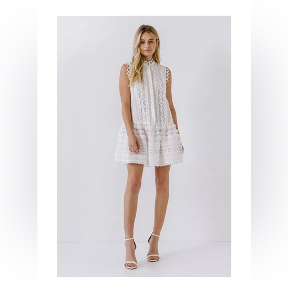 Endless Rose Dresses & Skirts - Endless Rose White Lace Mini Dress